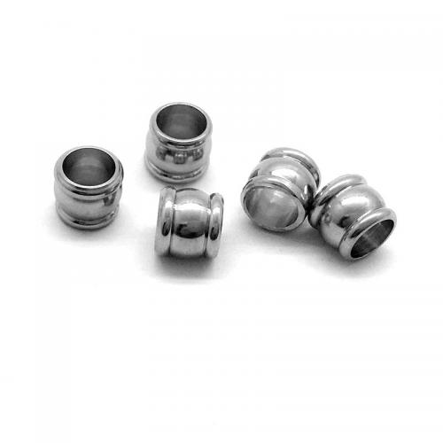 304 Stainless Steel Stoppers Ring Column plated DIY silver color Approx 5mm Sold By PC