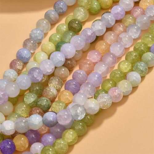 Perles en verre de mode, Des billes de verre, Rond, DIY, plus de couleurs à choisir, 8mm, Environ 50PC/brin, Vendu par brin