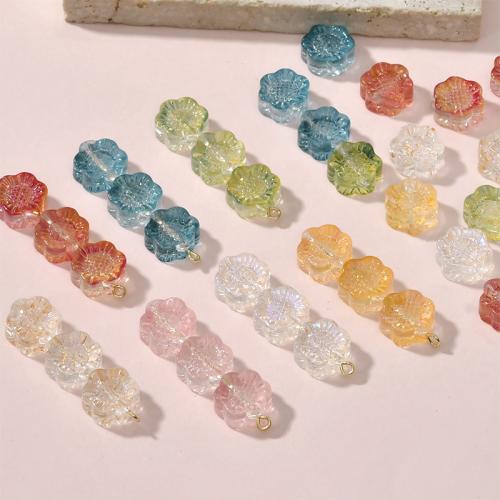 Perles murano faites à la main , chalumeau, fleur, DIY, plus de couleurs à choisir, 11.80x5.90mm, Trou:Environ 1.2mm, Environ 100PC/sac, Vendu par sac