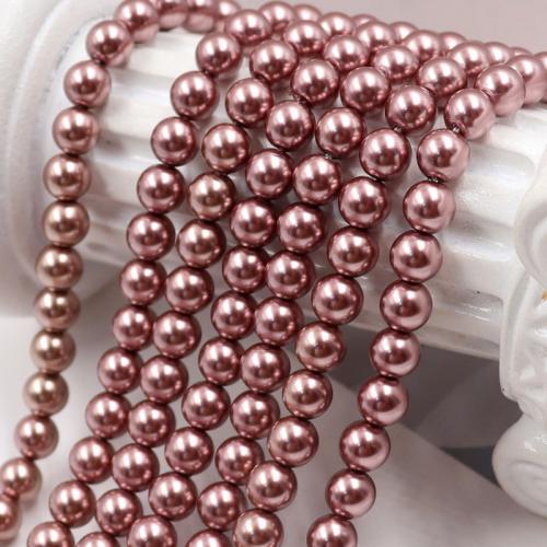 Perles en verre de mode, Des billes de verre, Rond, DIY & normes différentes pour le choix, Or, Vendu par brin