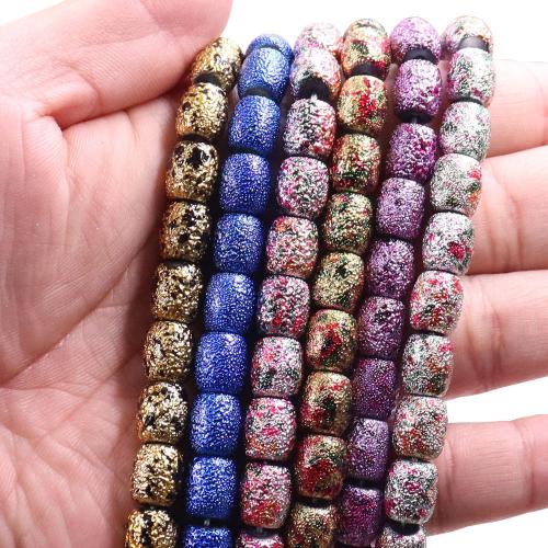 Fashion Glass Beads Drum DIY Sold Per Approx 38 cm Strand