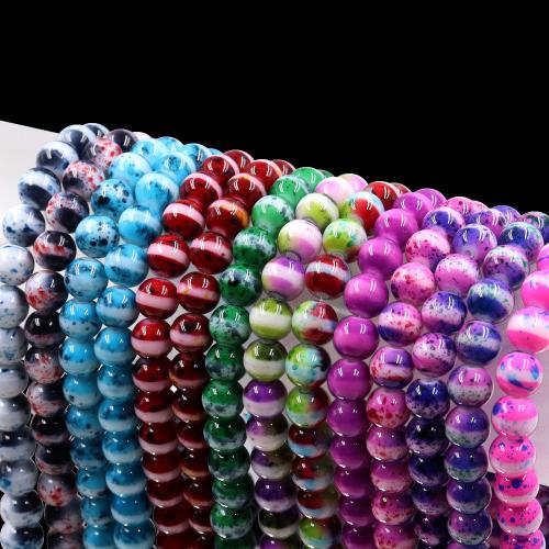 Perles en verre de mode, Des billes de verre, Rond, DIY, plus de couleurs à choisir, 10mm, Vendu par Environ 16 pouce brin