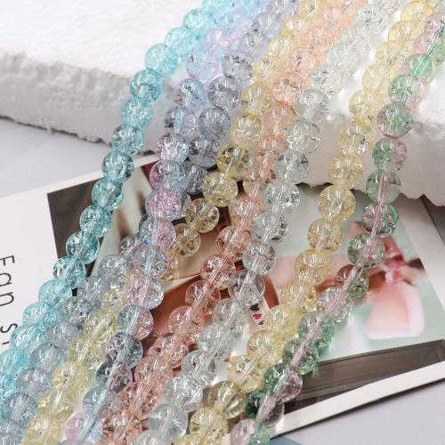 Perles en verre de mode, Des billes de verre, Rond, DIY, plus de couleurs à choisir, 12mm, Environ 35PC/brin, Vendu par brin