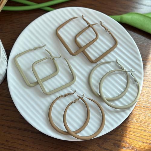 Brass Hoop Earring, stoving varnish, fashion jewelry & different styles for choice & for woman, more colors for choice, nickel, lead & cadmium free, Sold By Pair