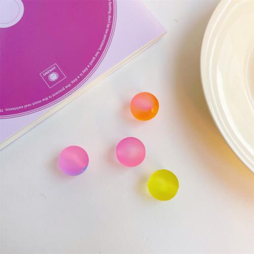 Perles  acrylique plaqué , Rond, Placage UV, DIY, plus de couleurs à choisir, 15x15mm, Environ 200PC/sac, Vendu par sac
