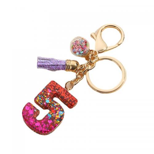 Zinc Alloy Key Clasp with Resin Number multifunctional & Unisex nickel lead & cadmium free Sold By PC