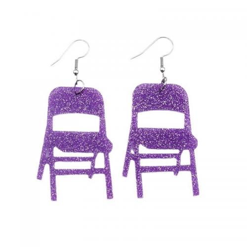 Acrylic Jewelry Earring Chair stoving varnish fashion jewelry & for woman Sold By Pair