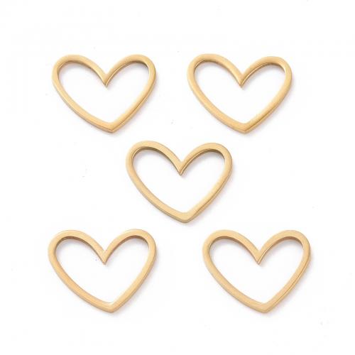 Stainless Steel Heart Pendants, 201 Stainless Steel, plated, DIY, more colors for choice, 10.50x13x1mm, Approx 5PCs/Bag, Sold By Bag