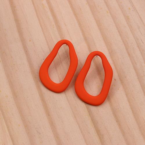 Acrylic Jewelry Earring, painted, fashion jewelry & for woman & hollow, more colors for choice, 48x28mm, Sold By Pair