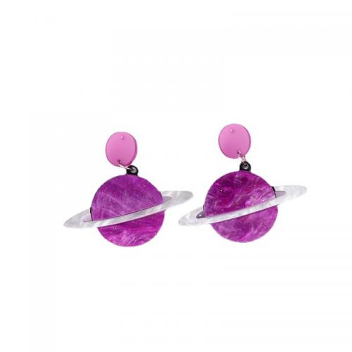 Acrylic Jewelry Earring, painted, fashion jewelry & for woman, more colors for choice, Sold By Pair
