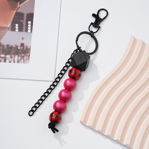 Zinc Alloy Key Clasp with Wood handmade multifunctional & Unisex nickel lead & cadmium free Sold By PC