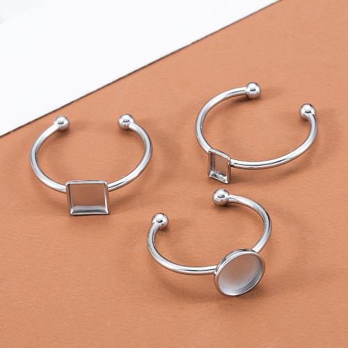 304 Stainless Steel Pad Ring Base, DIY & different size for choice, original color, nickel, lead & cadmium free, 18mm, 10PCs/Bag, Sold By Bag