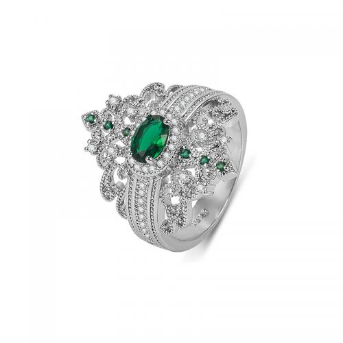 metal anillo, chapado en platina real, diverso tamaño para la opción & para mujer & con diamantes de imitación, tamaño:6-10, Vendido por UD