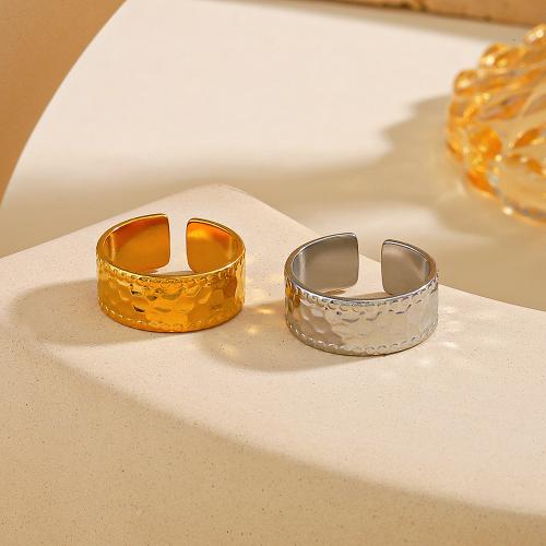 Stainless Steel Finger Ring 304 Stainless Steel Vacuum Ion Plating fashion jewelry & for woman diameter 17mm Sold By PC
