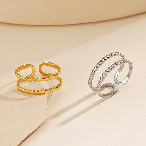 Vinger Ring in edelstaal, 304 roestvrij staal, mode sieraden & voor vrouw, meer kleuren voor de keuze, inner diameter 17mm, Verkocht door PC
