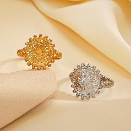 Vinger Ring in edelstaal, 304 roestvrij staal, mode sieraden & voor vrouw, meer kleuren voor de keuze, diameter 17mm, Verkocht door PC