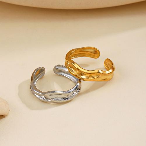 Stainless Steel Finger Ring, 304 Stainless Steel, Vacuum Ion Plating, fashion jewelry & for woman, more colors for choice, diameter 17mm, Sold By PC