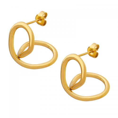 Titan Stahl Ohrring, Titanstahl, Modeschmuck & für Frau, goldfarben, 23x16mm, verkauft von Paar