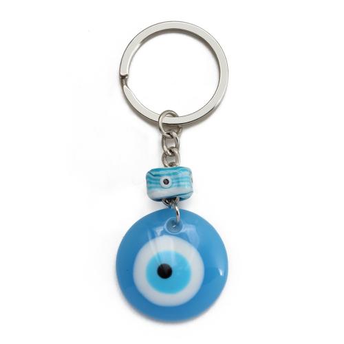 Tibetan Style Key Clasp, with Plastic, Unisex & evil eye pattern & enamel, more colors for choice, nickel, lead & cadmium free, Sold By PC