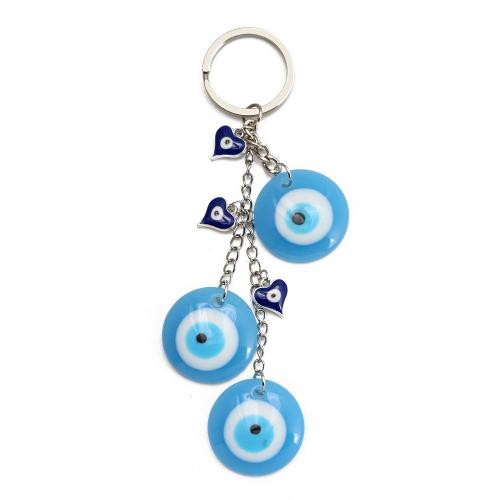 Tibetan Style Key Clasp, with Lampwork & Plastic, Different Shape for Choice & Unisex & evil eye pattern & enamel, more colors for choice, nickel, lead & cadmium free, Sold By PC