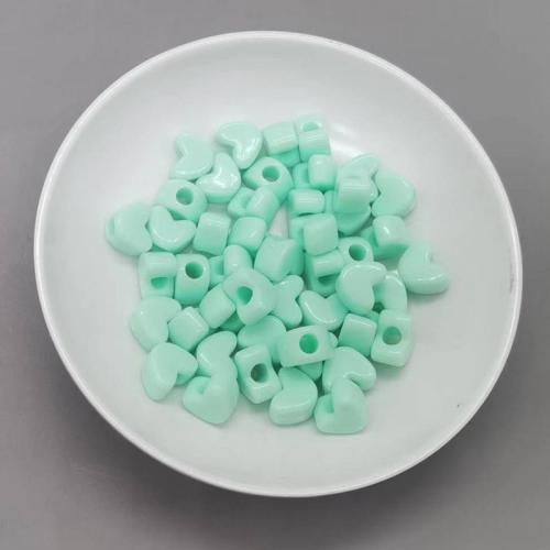 Acryl Schmuck Perlen, Herz, DIY, keine, 12x7x9mm, Bohrung:ca. 3mm, ca. 1050PCs/Tasche, verkauft von Tasche