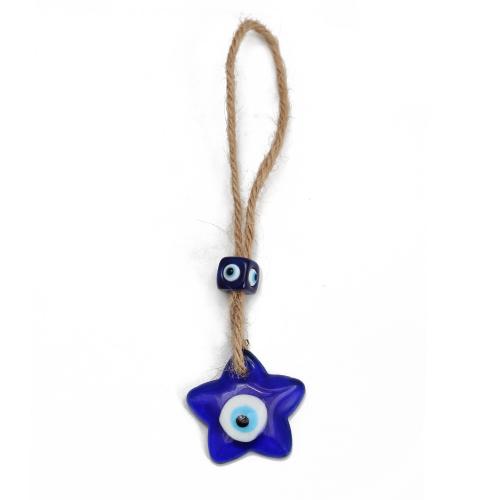 Hanging Ornaments Linen with Glass for home and office & evil eye pattern Sold By PC