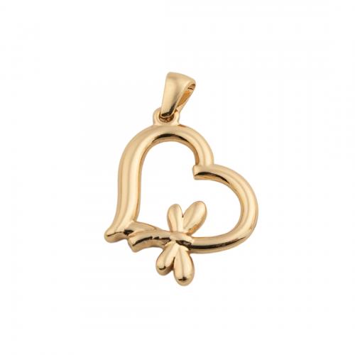 Stainless Steel Heart Pendants 304 Stainless Steel plated DIY golden Approx 3mm Sold By PC