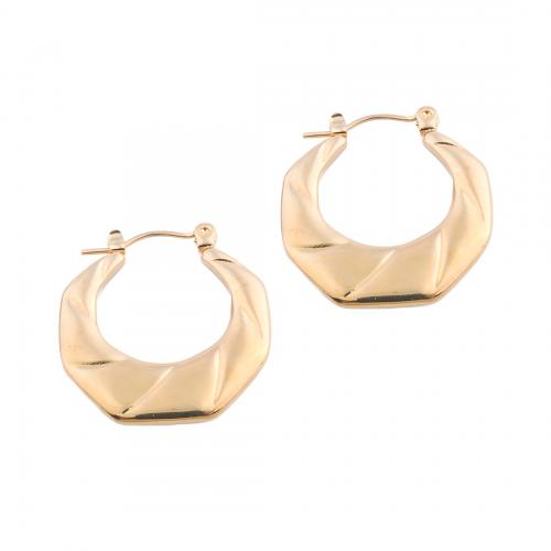 Stainless Steel Lever Back Earring, 304 Stainless Steel, plated, for woman, golden, 25x24x2.50mm, Sold By Pair