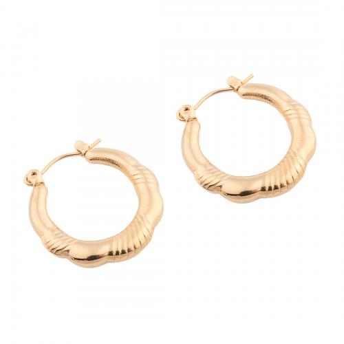 Stainless Steel Lever Back Earring, 304 Stainless Steel, plated, for woman, golden, 24x23.50x3.50mm, Sold By Pair