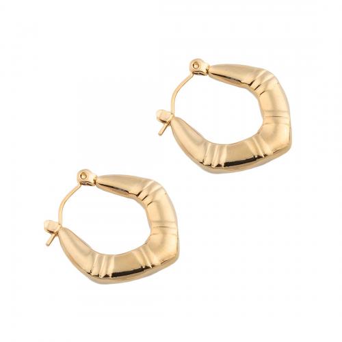 Stainless Steel Lever Back Earring, 304 Stainless Steel, plated, for woman, golden, 23x21x3.50mm, Sold By Pair