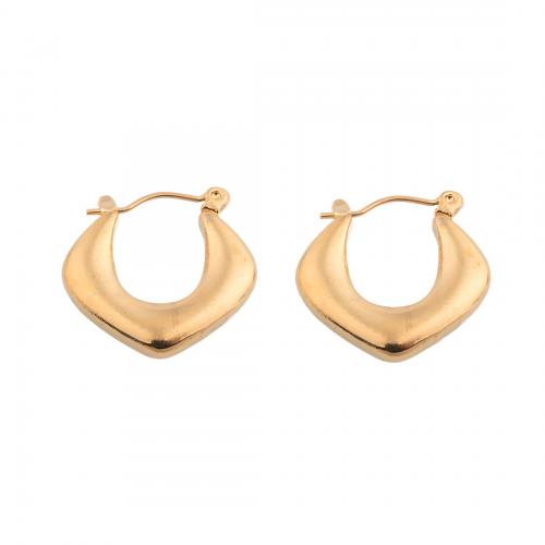 Stainless Steel Lever Back Earring, 304 Stainless Steel, plated, for woman, golden, 20.50x21x3.50mm, Sold By Pair