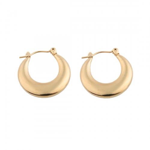 Stainless Steel Lever Back Earring, 304 Stainless Steel, plated, for woman, golden, 22.50x22x3mm, Sold By Pair