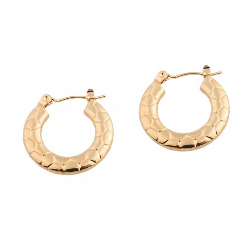 Stainless Steel Lever Back Earring, 304 Stainless Steel, plated, for woman, golden, 22.50x22x2.50mm, Sold By Pair