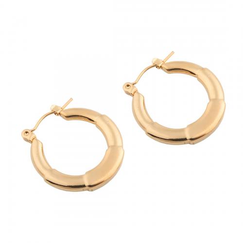 Stainless Steel Lever Back Earring, 304 Stainless Steel, plated, for woman, golden, 24x23x3mm, Sold By Pair