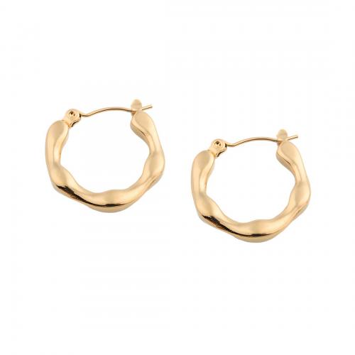 Stainless Steel Lever Back Earring, 304 Stainless Steel, plated, for woman, golden, 21x20.50x3mm, Sold By Pair