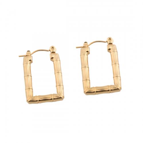 Stainless Steel Lever Back Earring, 304 Stainless Steel, plated, for woman, golden, 26x16.50x3mm, Sold By Pair