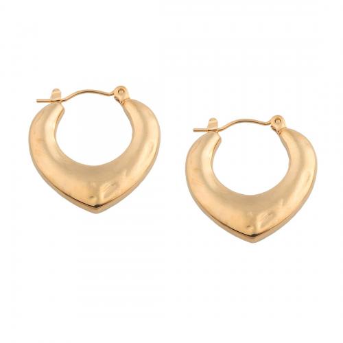 Stainless Steel Lever Back Earring, 304 Stainless Steel, plated, for woman, golden, 24.50x23x3.50mm, Sold By Pair