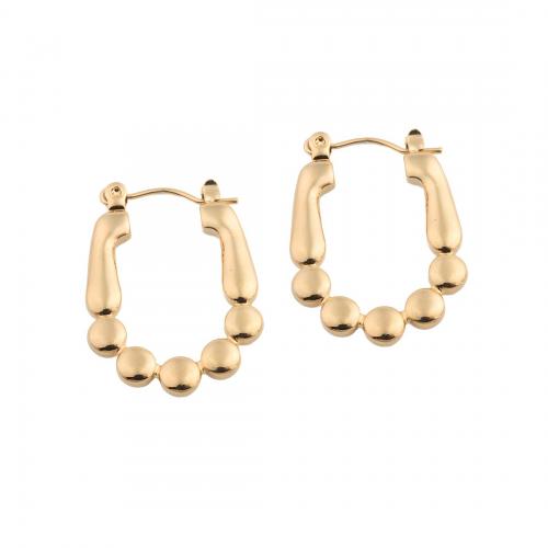 Stainless Steel Lever Back Earring, 304 Stainless Steel, plated, for woman, golden, 26.50x19.50x2.50mm, Sold By Pair