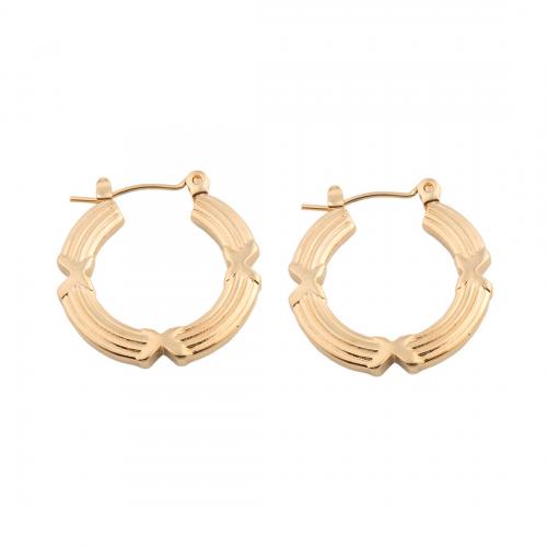 Stainless Steel Lever Back Earring, 304 Stainless Steel, plated, for woman, golden, 24x22.50x2.50mm, Sold By Pair