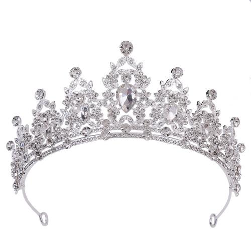Bridal Tiaras, Tibetan Style, with Rhinestone, fashion jewelry & different styles for choice & for woman & with rhinestone, more colors for choice, nickel, lead & cadmium free, Diameter:15.5 cm,Height:6.2 cm, Sold By PC