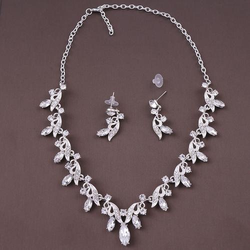 Tibetan Style Jewelry Sets, with Rhinestone, 2 pieces & fashion jewelry & for woman & with rhinestone, nickel, lead & cadmium free, Sold By Set