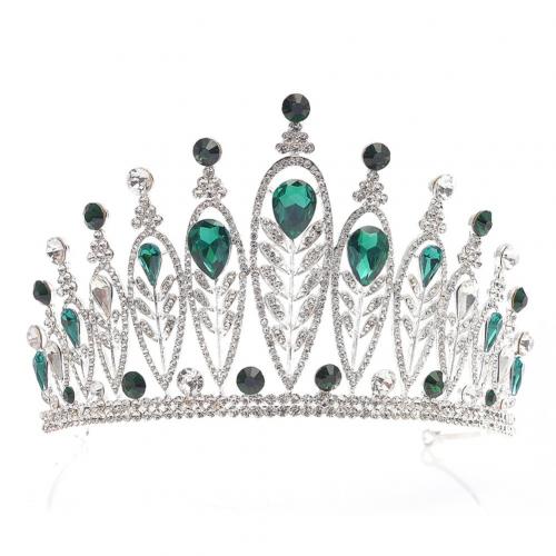 Bridal Tiaras, Tibetan Style, with Rhinestone, fashion jewelry & for woman & with rhinestone, more colors for choice, nickel, lead & cadmium free, Diameter:16 cm,Height:9.5 cm, Sold By PC