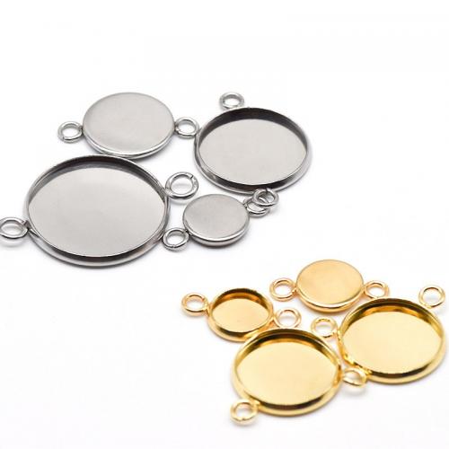 Stainless Steel Cabochon Setting Round plated DIY 