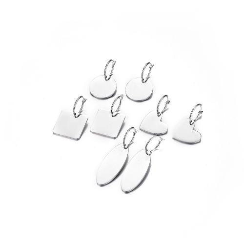 Huggie Hoop Drop Ohrringe, 304 Edelstahl, Unterschiedliche Form zur Auswahl & Modeschmuck & für Frau, keine, 40mm, verkauft von Paar