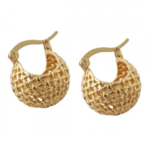 Brass Leverback Earring, fashion jewelry & for woman, golden, nickel, lead & cadmium free, 16.50x14.50mm, Sold By Pair