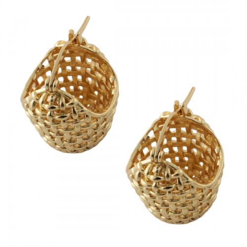 Brass Leverback Earring, fashion jewelry & for woman, golden, nickel, lead & cadmium free, 19.50x16mm, Sold By Pair