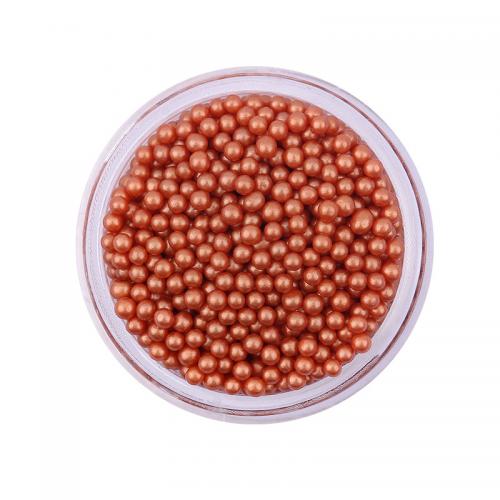 Fashion Glass Beads Slightly Round DIY & no hole Length about 1-1.5mm Sold By Bag