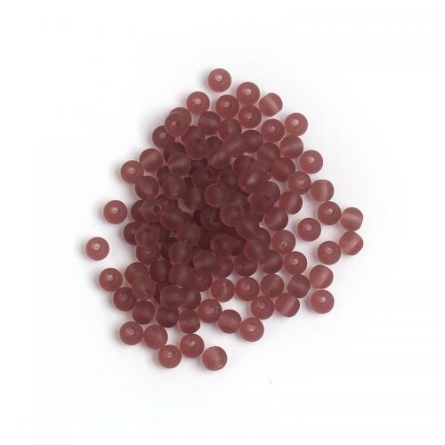 Fashion Glass Beads, Round, DIY & frosted, more colors for choice, 4mm, Sold By Bag