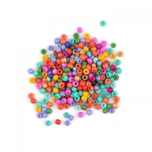 Fashion Glass Beads, Round, stoving varnish, DIY, more colors for choice, 2mm, Sold By Bag