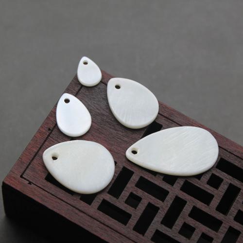 Shell Pendants, Freshwater Shell, Teardrop, DIY & different size for choice, white, Approx 100PCs/Bag, Sold By Bag